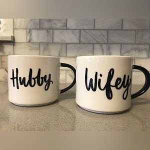 Hubby & Wifey Ceramic Coffee Mug Cup Set Threshold Target